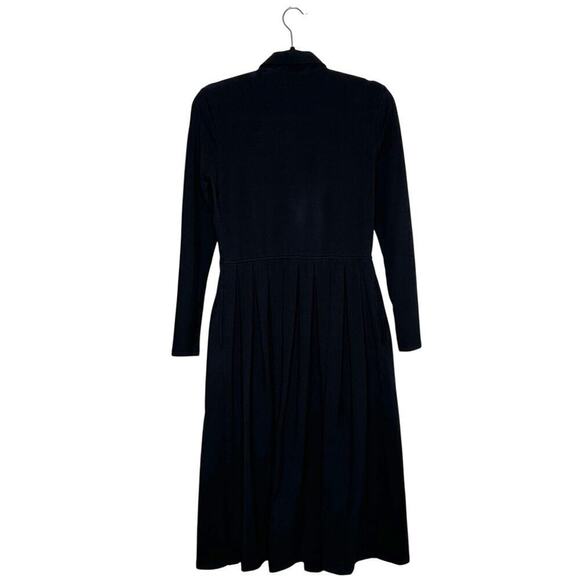 Eshakti Button Down Long Sleeve Midi Dress Women's Black Medium? - Picture 2 of 5